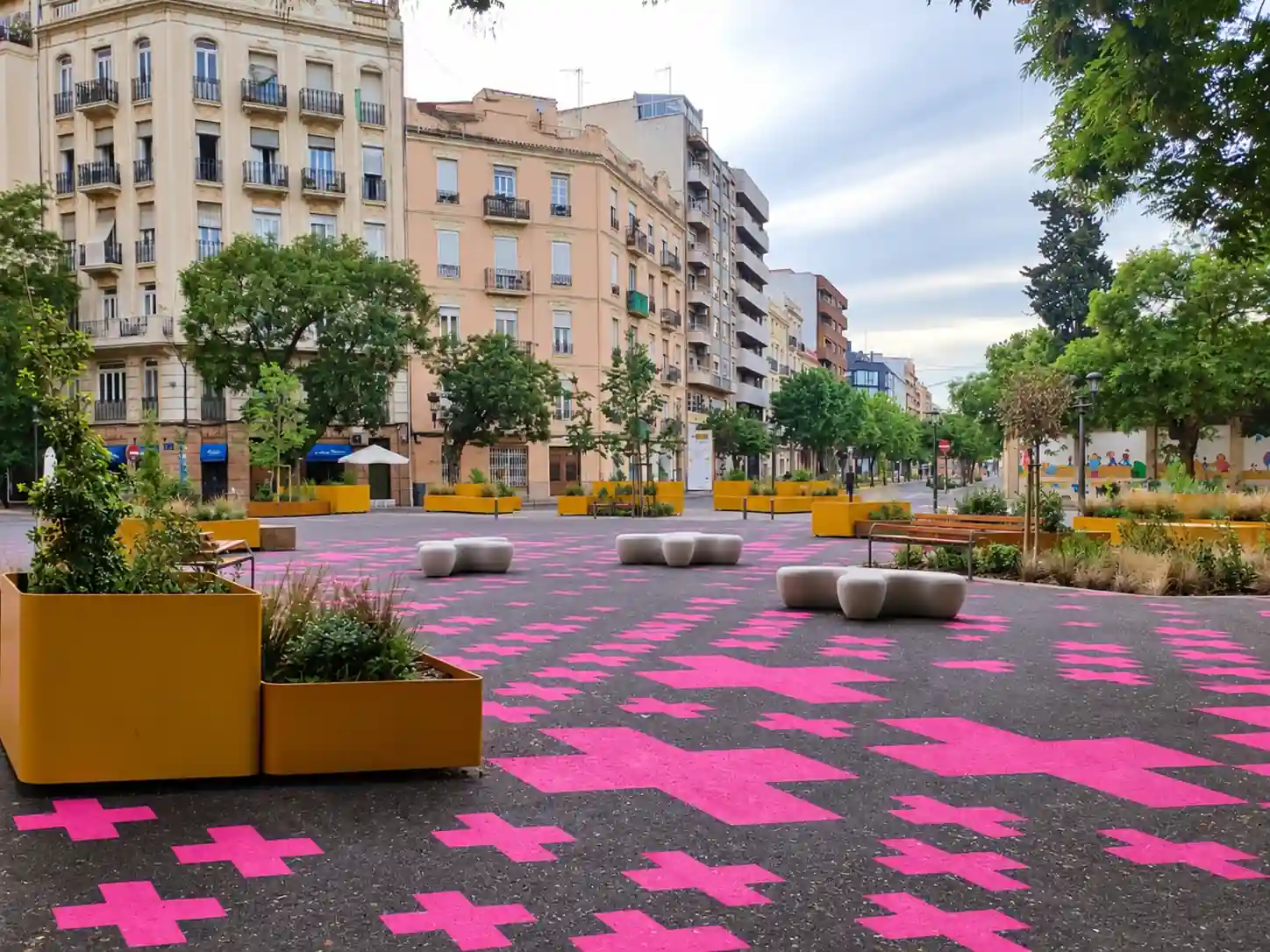 Vista del barrio de El Botánico, zona de servicio de pintura